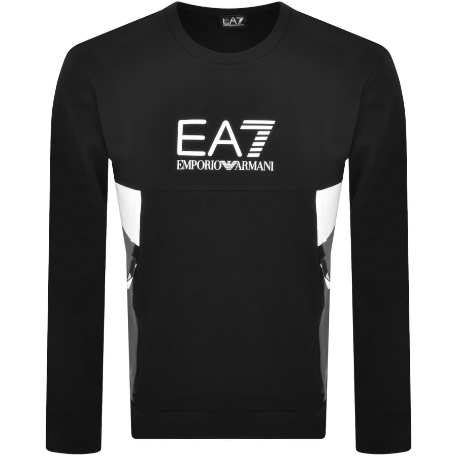 EA7 Emporio Armani Logo Sweatshirt Black Mainline Menswear